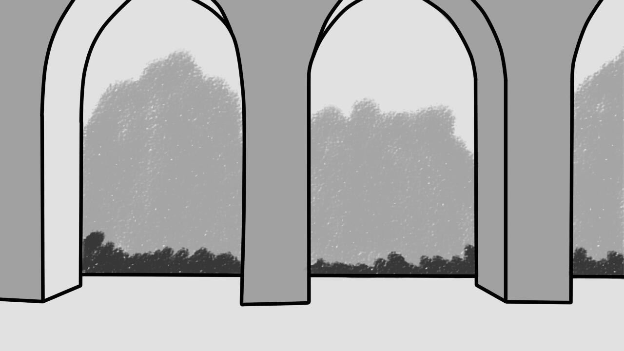 Another section of the castle for the "Kissing the Demon" animatic
