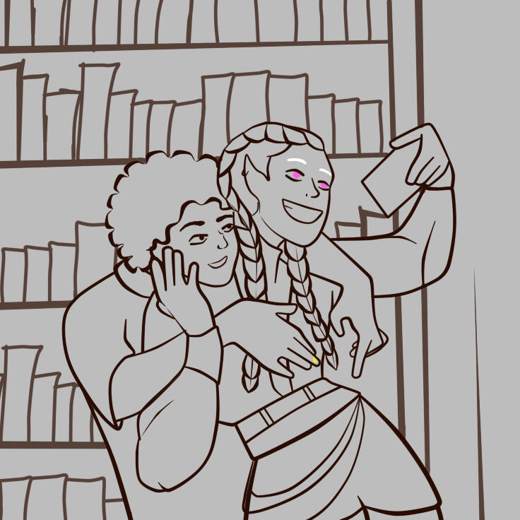 Isaac with his boyfriend Myron